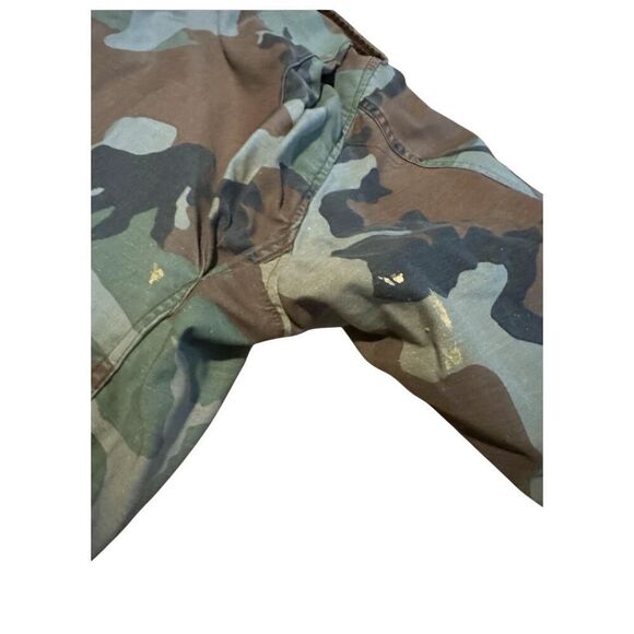 VTG Military Jacket Mens Large Camo M65 Field Coat Cold Weather M81 Woodland R - Picture 5 of 9